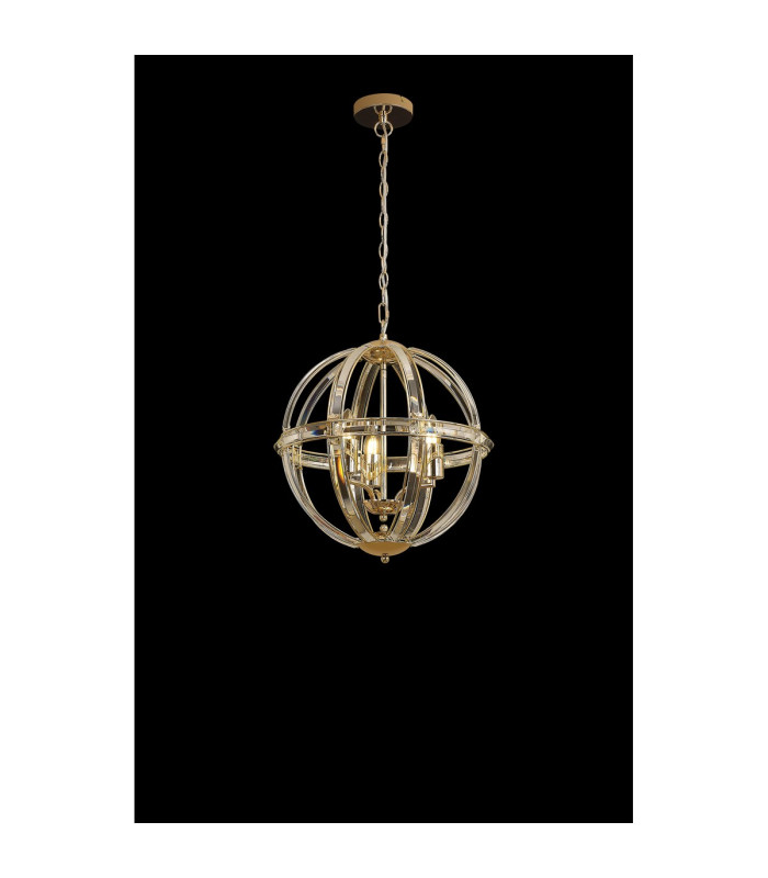 Vestal 41cm Medium Round Pendant 3 Light E27 French Gold-10