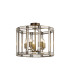 Vestal 48cm Round Drum Pendant/Semi Ceiling 5 Light E27 Antique Brass-5