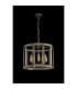Vestal 48cm Round Drum Pendant/Semi Ceiling 5 Light E27 Antique Brass-11