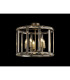 Vestal 48cm Round Drum Pendant/Semi Ceiling 5 Light E27 Antique Brass-12