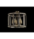 Vestal 48cm Round Drum Pendant/Semi Ceiling 5 Light E27 Antique Brass-13