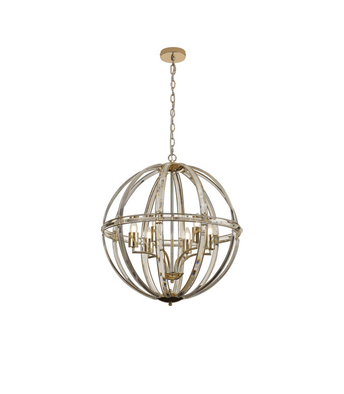 Vestal 62cm Large Round Pendant 6 Light E27 French Gold-5