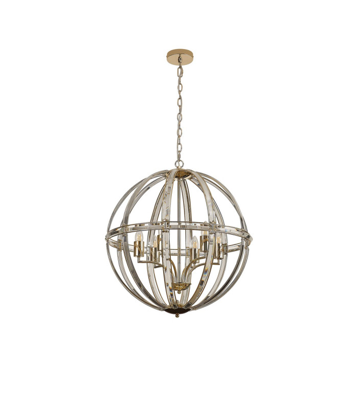 Vestal 62cm Large Round Pendant 6 Light E27 French Gold-6