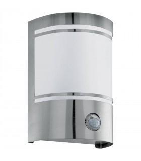 1 Light Outdoor Flush Wall Light with PIR Motion Sensor Stainless Steel IP44, E27 - 1