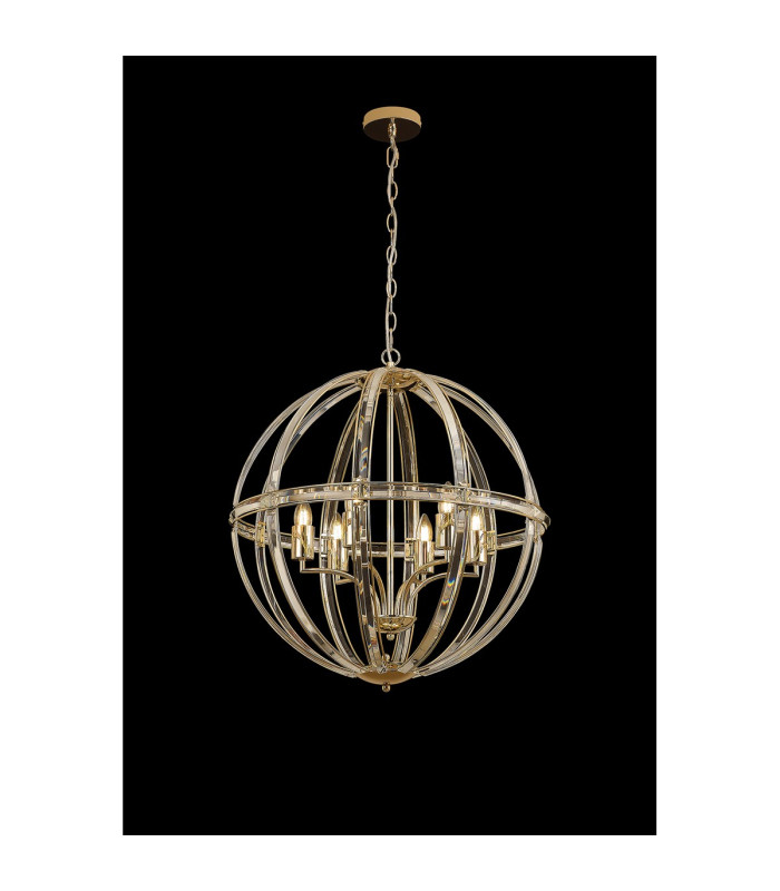 Vestal 62cm Large Round Pendant 6 Light E27 French Gold-10