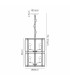 Vestal 38cm Small Round Column Pendant 6 Light E27 Antique Brass-2