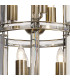 Vestal 38cm Small Round Column Pendant 6 Light E27 Antique Brass-7