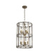 Vestal 45cm Medium Round Column Pendant 8 Light E27 Antique Brass-1