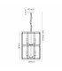 Vestal 45cm Medium Round Column Pendant 8 Light E27 Antique Brass-2