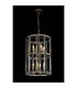 Vestal 45cm Medium Round Column Pendant 8 Light E27 Antique Brass-3