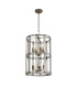 Vestal 45cm Medium Round Column Pendant 8 Light E27 Antique Brass-4