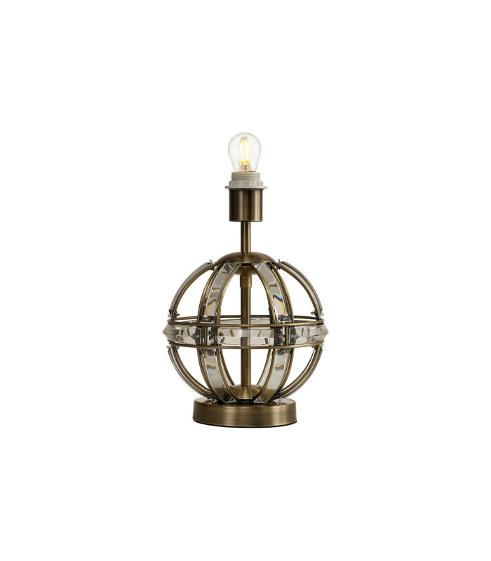 Vestal Round Crystal Table Lamp Without Shade 1 Light E27 Antique Brass-1