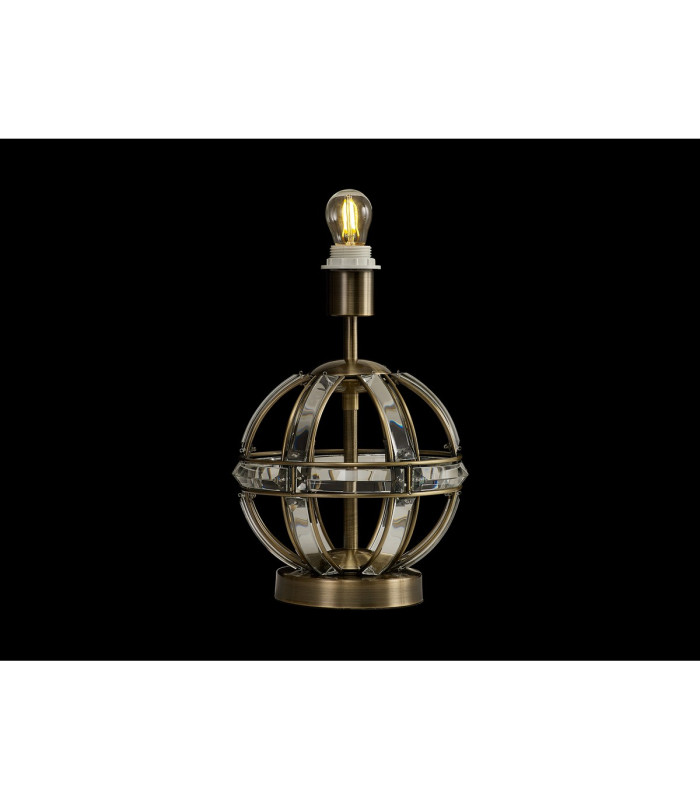 Vestal Round Crystal Table Lamp Without Shade 1 Light E27 Antique Brass-3