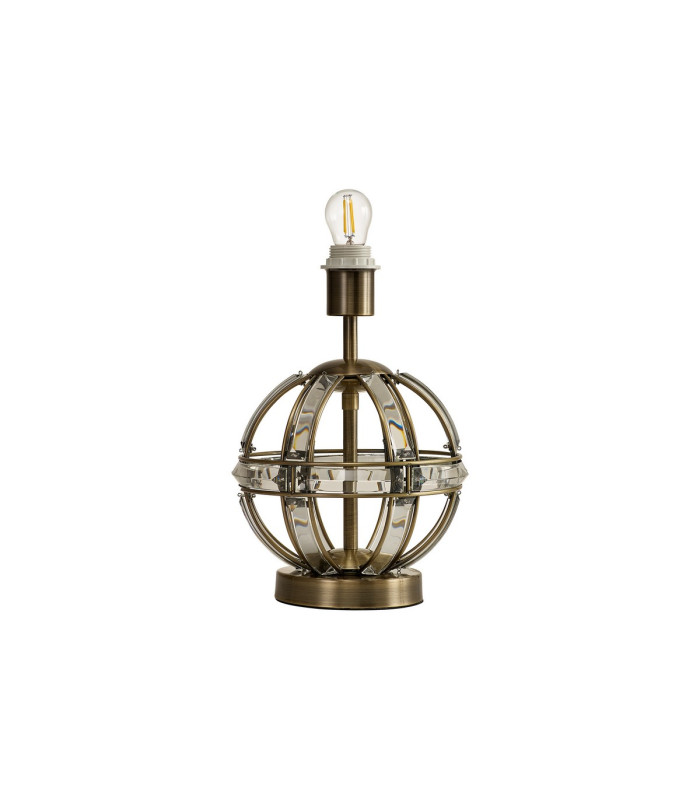 Vestal Round Crystal Table Lamp Without Shade 1 Light E27 Antique Brass-4
