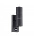 2 Light Outdoor Up Down Wall Light with PIR Motion Sensor Anthracite IP44, GU10 - 1