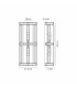 Vestal Rectangular Wall Light 2 Light E14 Antique Brass-2