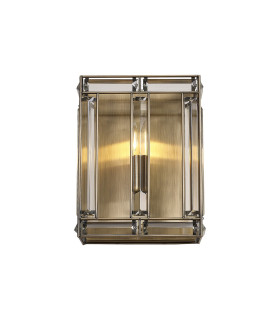 Vestal Square Wall Light 1 Light E14 Antique Brass-1