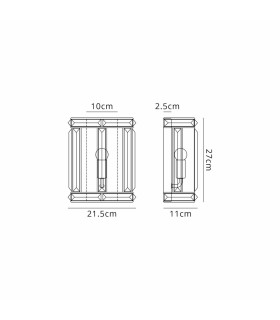 Vestal Square Wall Light 1 Light E14 Antique Brass-2