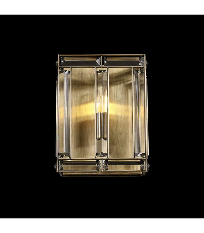 Vestal Square Wall Light 1 Light E14 Antique Brass-3