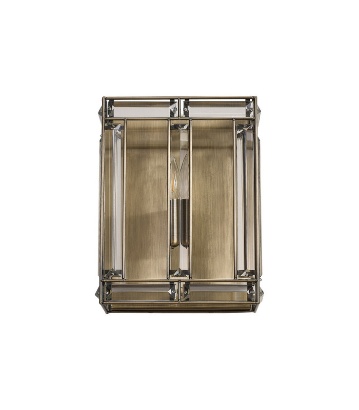Vestal Square Wall Light 1 Light E14 Antique Brass-6