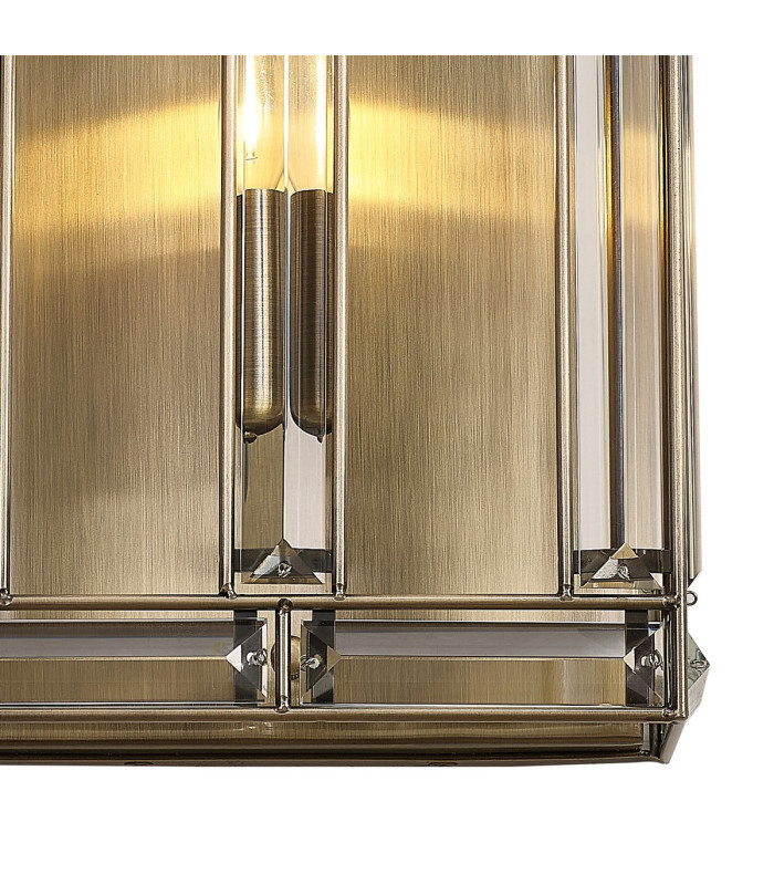 Vestal Square Wall Light 1 Light E14 Antique Brass-9