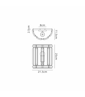 Vestal Wall Light 1 Light E14 French Gold-2