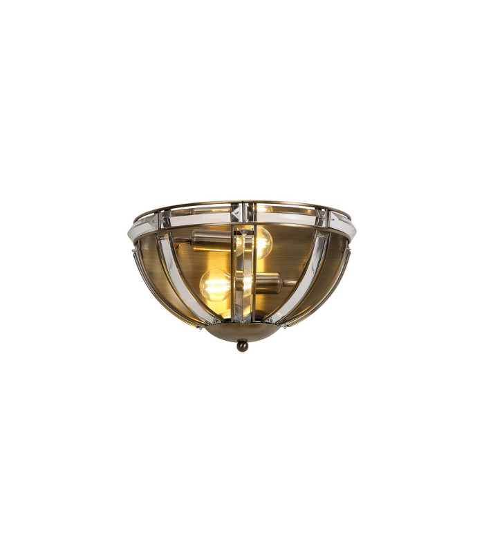 Vestal Wall Light 2 Light E14 Antique Brass-1