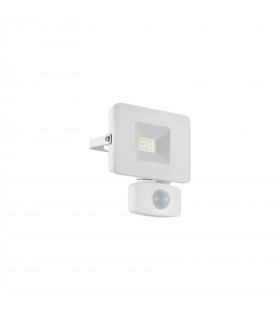 LED Outdoor Wall Flood Light with PIR Motion Sensor White IP44 - 1