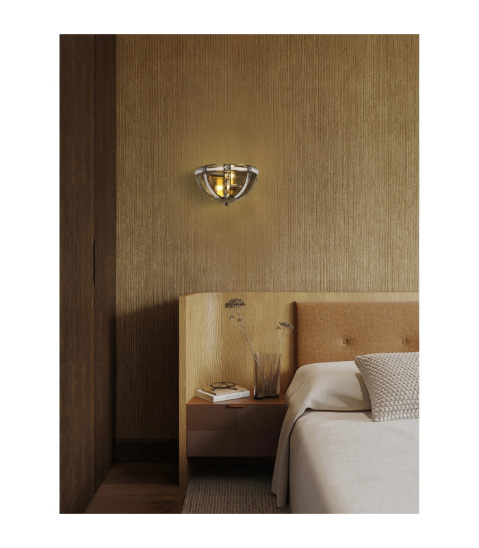 Vestal Wall Light 2 Light E14 Antique Brass-4