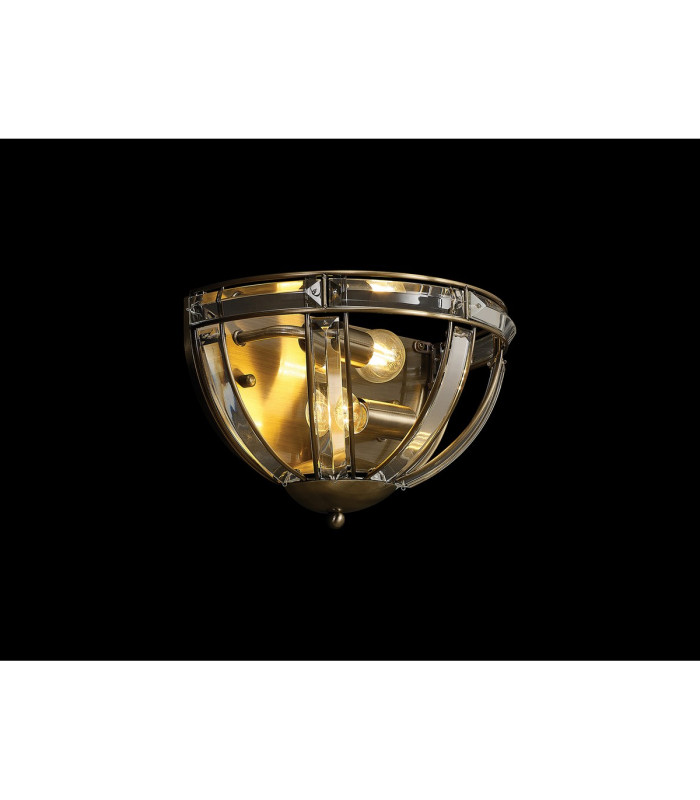 Vestal Wall Light 2 Light E14 Antique Brass-13