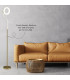 Colonie 2 Light Floor Lamp USB 2.1 mAh Socket 18+7W LED 3000K Touch Dimmer 2500lm Satin Gold -4