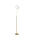 Colonie 2 Light Floor Lamp USB 2.1 mAh Socket 18+7W LED 3000K Touch Dimmer 2500lm Satin Gold -5