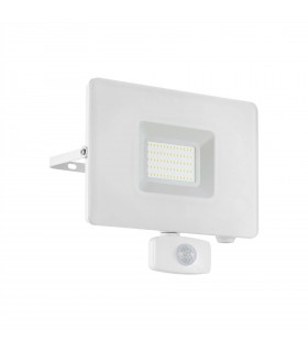 LED Outdoor Wall Flood Light with PIR Motion Sensor White IP44 - 1