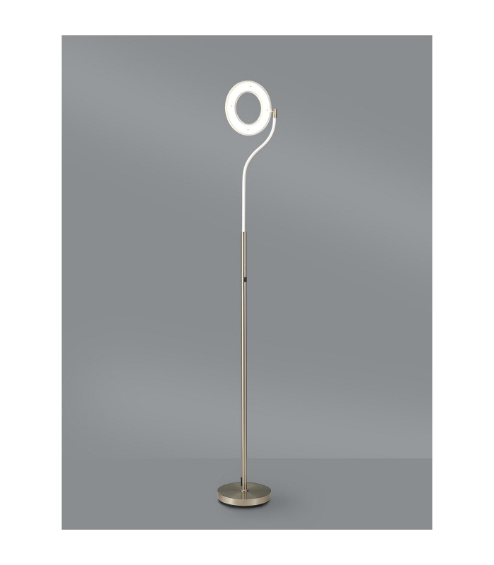 Colonie 2 Light Floor Lamp USB 2.1 mAh Socket 18+7W LED 3000K Touch Dimmer 2500lm Satin Nickel -3
