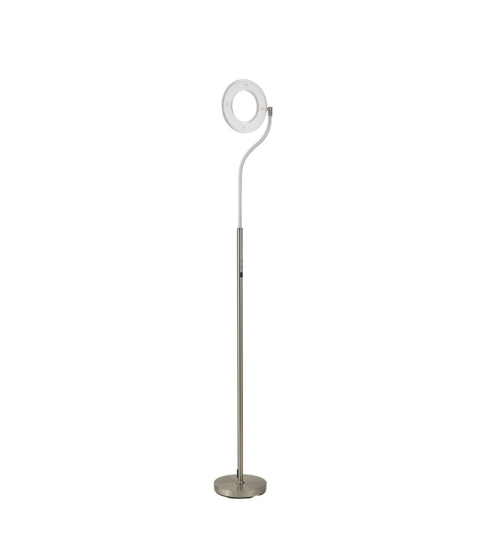 Colonie 2 Light Floor Lamp USB 2.1 mAh Socket 18+7W LED 3000K Touch Dimmer 2500lm Satin Nickel -4