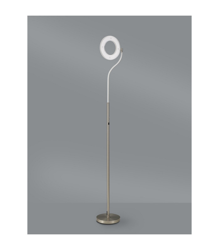 Colonie 2 Light Floor Lamp USB 2.1 mAh Socket 18+7W LED 3000K Touch Dimmer 2500lm Satin Nickel -13