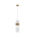 Glensfall 12.5cm Single Pendant 1 Light E14 IP44 Gold/Clear-1