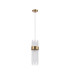 Glensfall 12.5cm Single Pendant 1 Light E14 IP44 Gold/Clear-4
