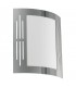1 Light Outdoor Flush Wall Light Stainless Steel IP44, E27 - 1