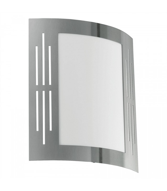 1 Light Outdoor Flush Wall Light Stainless Steel IP44, E27 - 1