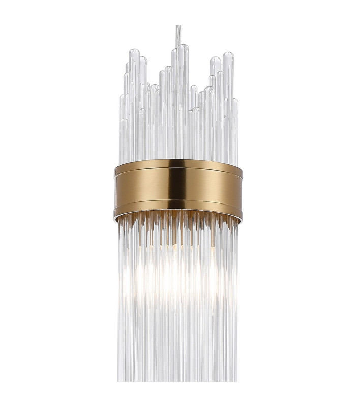 Glensfall 12.5cm Single Pendant 1 Light E14 IP44 Gold/Clear-6