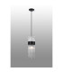 Glensfall 12.5cm Single Pendant 1 Light E14 IP44 Satin Black/Clear-3