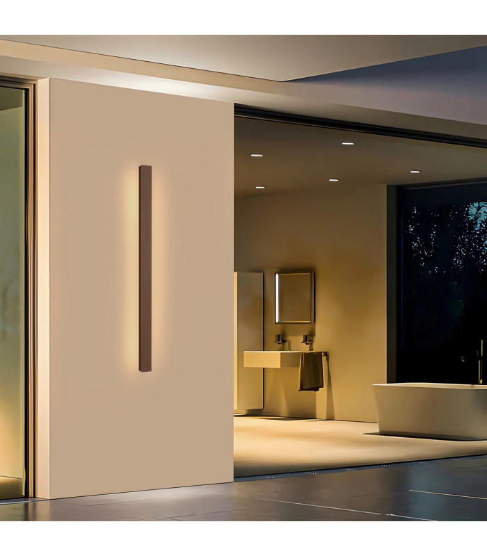Southampton 1m Wall Lamp 20W LED 3000K 400lm IP65 Dark Brown -4