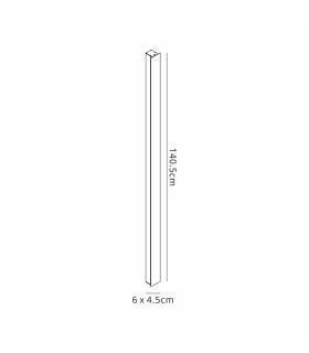 Southampton 1.4m Wall Lamp 28W LED 3000K 600lm IP65 Black -2