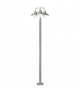3 Light Outdoor Lamp Post Stainless Steel IP44, E27 - 1