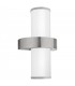 2 Light Outdoor Wall Light Stainless Steel, Silver IP44, E27 - 1