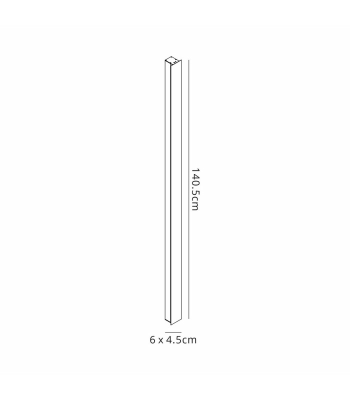 Southampton 1.4m Wall Lamp 28W LED 3000K 600lm IP65 Dark Grey -2