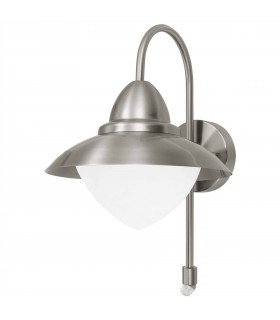 1 Light Outdoor Wall Downlight with PIR Motion Sensor Stainless Steel IP44, E27 - 1