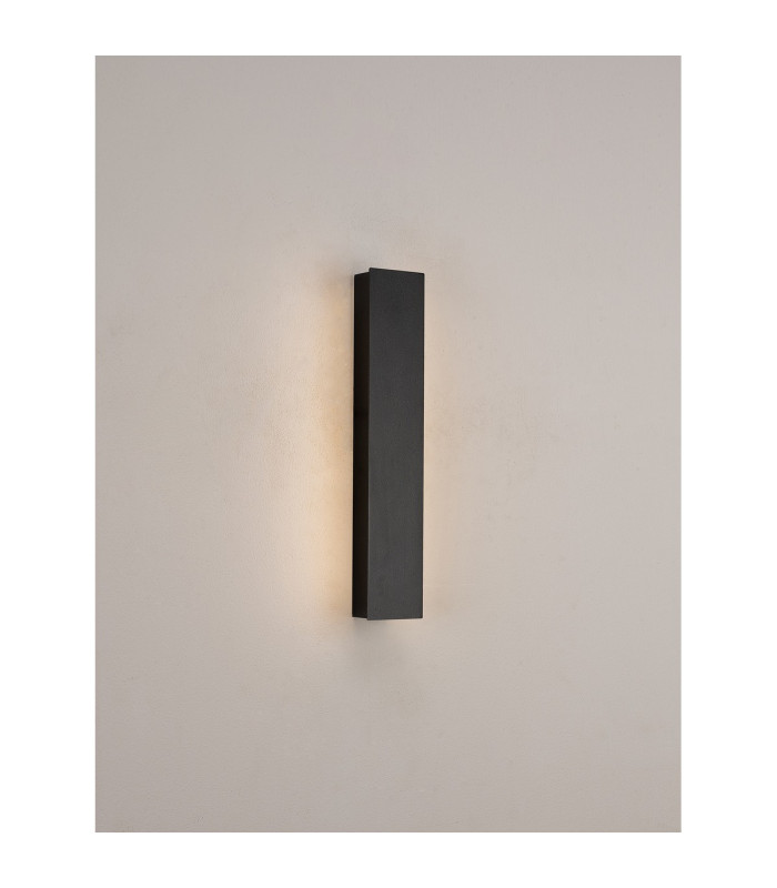 Southampton 30cm Wall Lamp 6W LED 3000K 100lm IP65 Black -3
