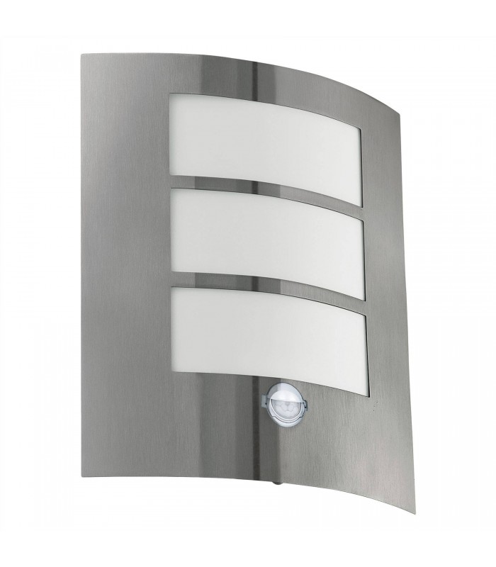 1 Light Outdoor Wall Light with PIR Motion Sensor Stainless Steel, E27 - 1